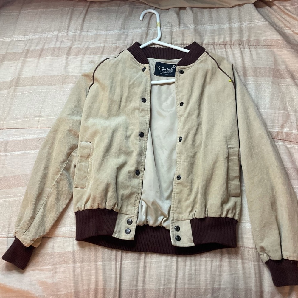 Brown bomber jacket